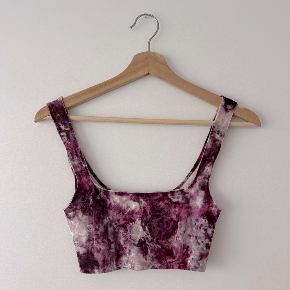 Urban Outfitters Out From Under Purple Velour Bustier / Bralette Size S